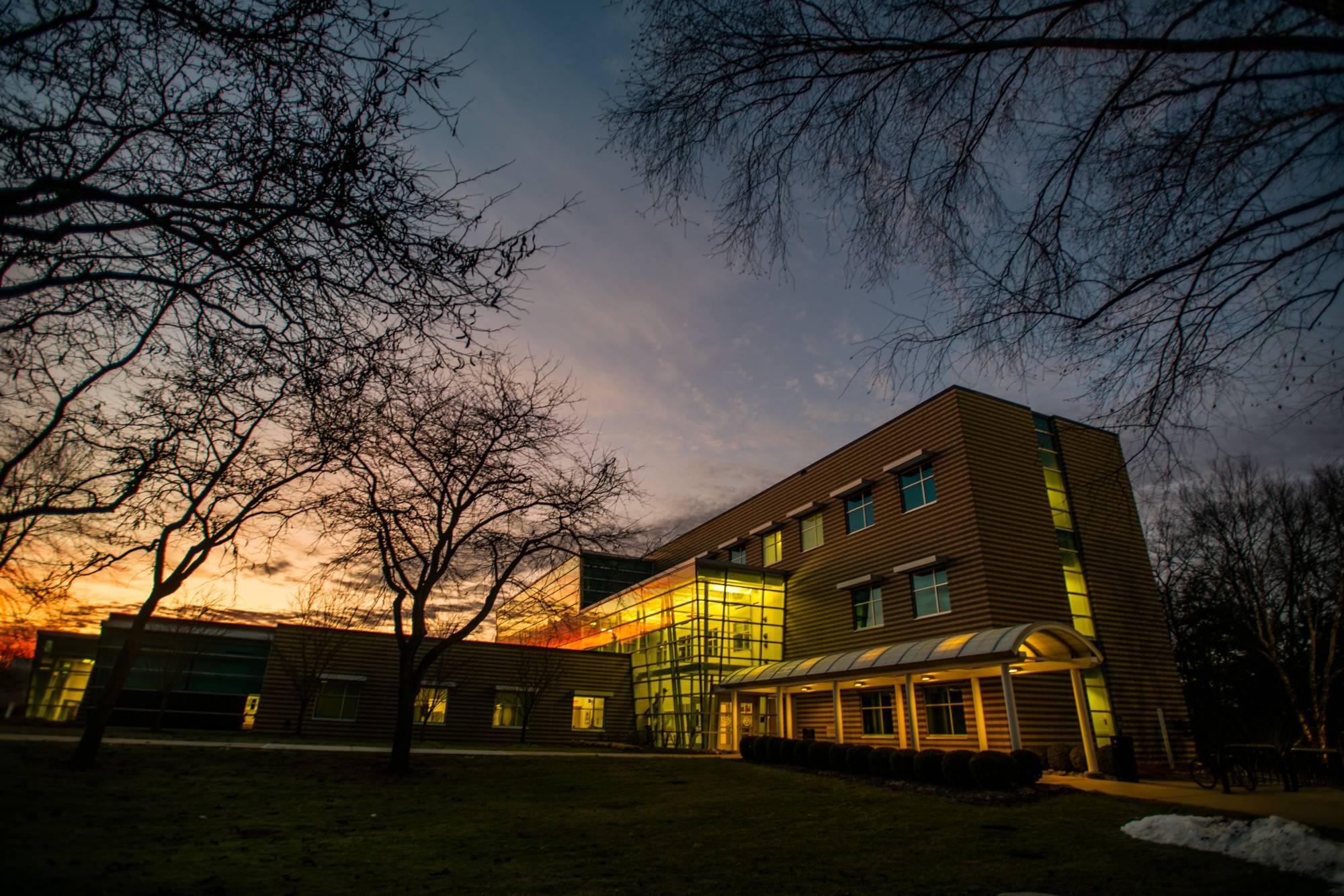 Lake Ontario Hall at night